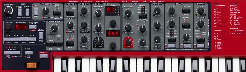 Nord Lead A1 Synth front panel closeup